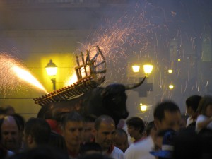 Toro de fuego Pensión Escaray Pamplona  