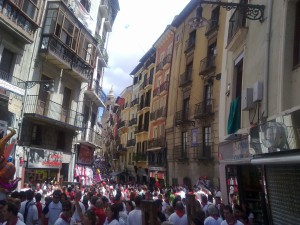 La calle después del chupinazo